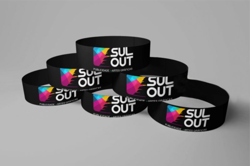 Pulseiras Tyvek brancas personalizadas